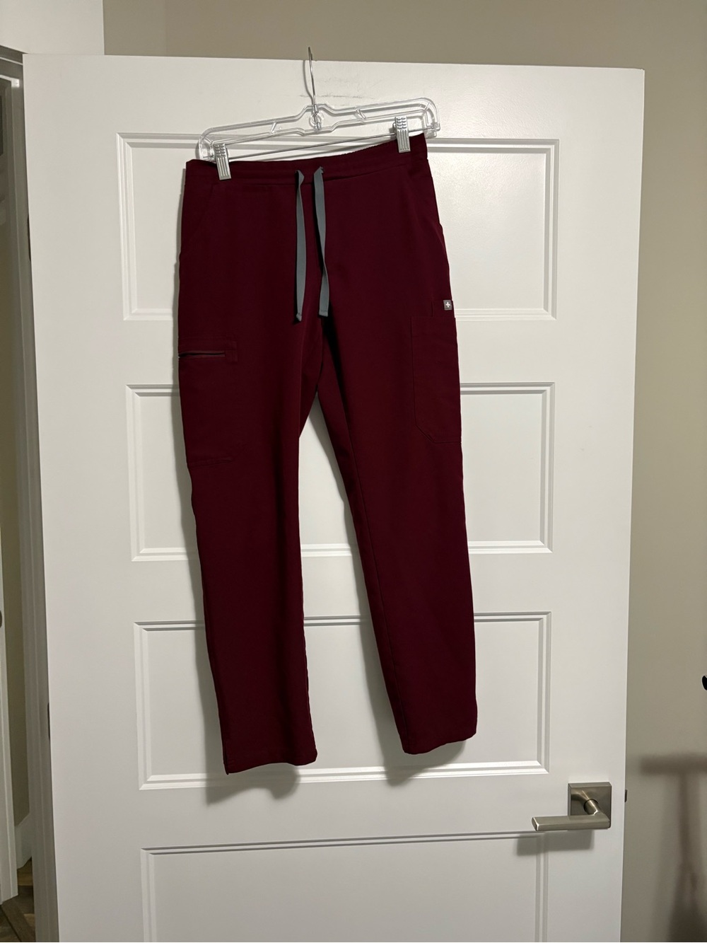 Figs Women's Yola Skinny Pants Regular Maroon Size Xs Petite